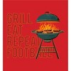Grill, Eat, Repeat, Football Youth Crew Neck Short Sleeve Tee - 2 of 2