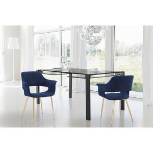 Gigi Velvet Metal Dining Room Chair - Armen Living - 1 of 4