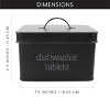 AuldHome Design Enamelware Dishwasher Pod Holder, Farmhouse Tablet Container; Kitchen Storage Tin w/ Lid - image 2 of 4