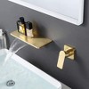 ChicFurnit Bathroom Sink Faucet Wall Mount Waterfall Spout for Space Saving, Gold, 16.3"*11.6"*5.7" - 2 of 4