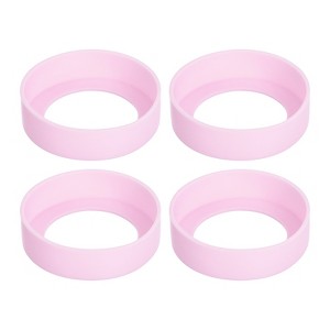 Unique Bargains Silicone Protective Water Bottle Bottom Boot for 70mm 4 Pcs - 1 of 4