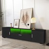 Entertainment Center TV Stand With 4 RGB Modes 16 Colors Lighting Storage Cabinet For Gaming Living Room Bedroom - image 3 of 4