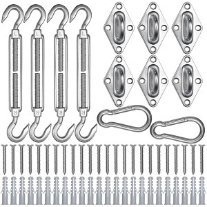 Yescom Triangle Sun Shade Sail Hardware Kit 8" 304 Anti-Rust Stainless Steel M6 Accessory for Outdoor Cover Canopy - 1 of 4