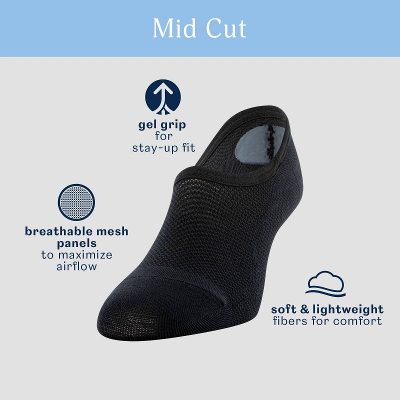 Peds Women's Mesh 4pk Ultra Low Liner Casual Socks 5-10, 4 of 8