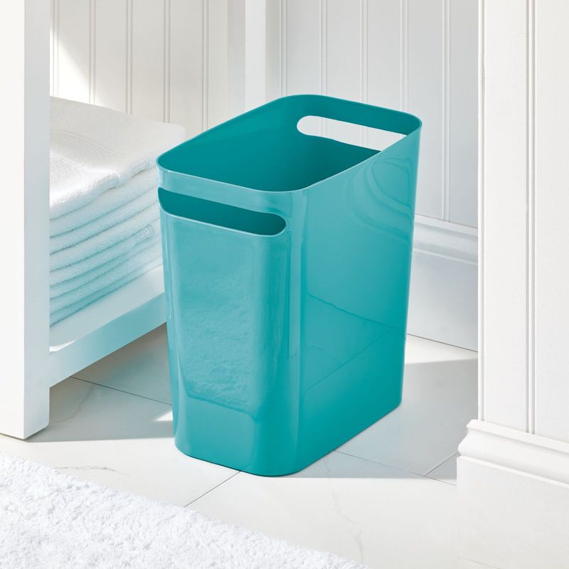 mDesign Plastic Slim Large 2.5 Gallon Trash Can Wastebasket, 3 of 7
