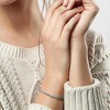 EVERLY JEWELRY | Sterling Silver  0.02 CT TGW 1 Station Cubic Zirconia 2-Row 5.5mm Wide Stretch Braided Bangle - 4 of 4