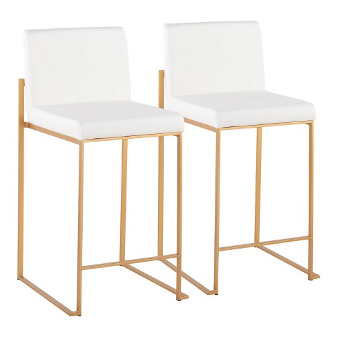 Gold and discount leather bar stools