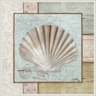 Amanti Art Traveling By Sea I by Elizabeth Medley Canvas Wall Art Print Framed 22 x 22-in.