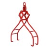 4 Claw Log Lifting Tongs - 36" Max Opening, 3000 lb Capacity Heavy Duty Log Grapple - Red Carbon Steel for Tractors, Trucks, ATVs & Skidders - 3 of 4