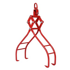 Claw Hook, 4 Claw Log Lifting Tongs, 36" Max Opening Log Grapple Logging Tongs, Trailing Steel Claws for Trucks ATVs Tractors Skidders Forklifts - 1 of 4