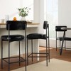 Best Choice Products Set of 2 Faux Leather Counter Stools for Kitchen Island and Dining w/ Metal Frame - 4 of 4