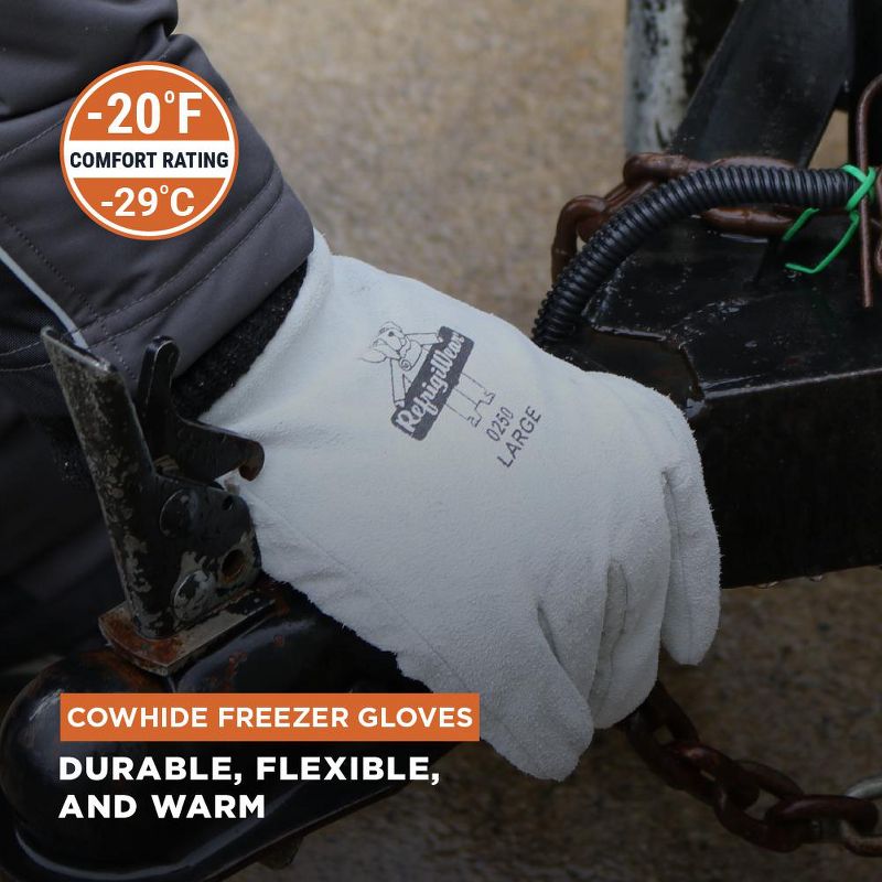 RefrigiWear Fleece Lined Insulated Deerskin Leather Gloves, 2 of 7