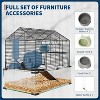 Metal Hamster Cage with Transparent Walls - Small Animal Habitat with 4 Accessories & Water Bottle for Hamsters, Mice, Rats,black - 4 of 4