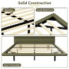 PAGED Full Size Floating Bed with LED Light, Modern PU Leather Bed Frame with Metal Legs for Kids, Teens, Adults, No Box Spring Required - 4 of 4