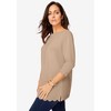 Jessica London Women's Plus Size Scallop Boatneck Tunic - 4 of 4