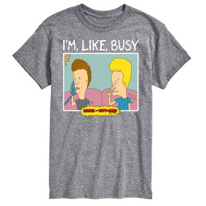 Men's - Beavis & Butthead - I'm Like Busy Short Sleeve Graphic T-Shirt - 1 of 4