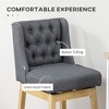 Sapphtopaz Wingback Bar Stools Upholstered Swivel Dining Chairs with Tufted Back High Chair Set of 2 for Kitchen Island, Cafe, Dining Room - 3 of 4