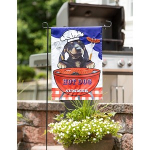 Hot Dog It's Summer Garden Applique Flag - 1 of 3