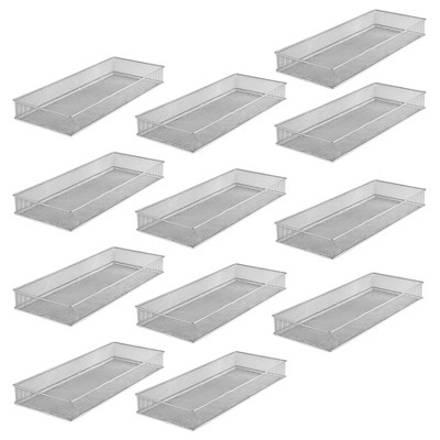 YBM Home Silver Mesh Drawer and Desk Organizer Tray