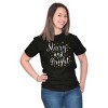 Christmas Merry and Bright Star Womens Graphic T Shirt Tees Brisco Brands - 3 of 4