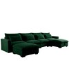 157.5" Corduroy Cloud U-Shaped Modular Sectional Sofa with Deep Seat & 2 Storage Ottomans - 2 of 4