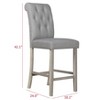 Home Design Dothan Counter Height Dining Chair (Set of 4), Antique Gray - 4 of 4