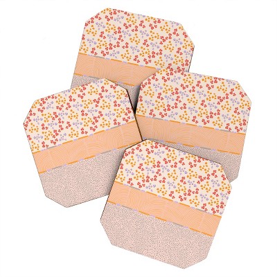 Iveta Abolina Cosette Blush Set of 4 Coasters - Deny Designs