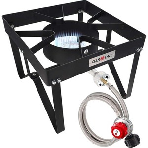 GasOne Outdoor Cooker with High Pressure Steel Braided Hose Propane Burner Camp Stove,  B-5200K - 1 of 4