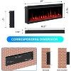 50in Fireplace Insert, 750W/1500W Recessed or Wall Mounted Heater, Adjustable Flame Color Brightness, 9H Timer for Living Room, Office, Bedroom - 3 of 4