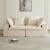 Swtroom 79" Boneless Cloud Modular Sofa, 35D High Density Foam, No Assembly Required, Compression Sofa with Wide Armrests and Pillows - 2 of 4