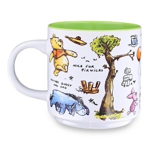 Silver Buffalo Disney Winnie the Pooh Allover Icons Ceramic Mug | Holds 13 Ounces - 1 of 3