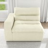 DOMETOUR Lazy Floor Sofa, Modern Floor Lounge Chair with Left Arm, Comfortable Beanbag Sofa for Living Room Bedroom Office - Beige - 2 of 4