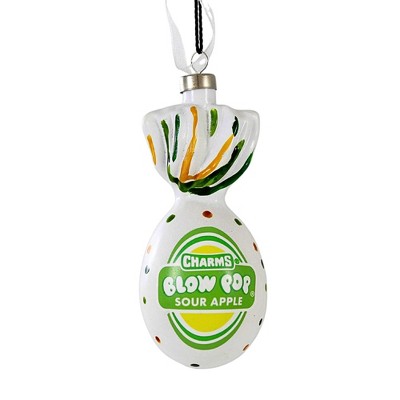 Kat + Annie 4.0 Inch Sour Apple Blow Pop Charms® Tootsie Roll® Tree Ornaments