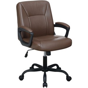 NicBex Upholstered Adjustable Height Home Office Desk Chairs with Metal Base and Universal Wheels - 1 of 4