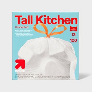 UltraStretch Tall Kitchen Drawstring Trash Bags - Unscented - 13 Gallon - up&up™ - 1 of 4