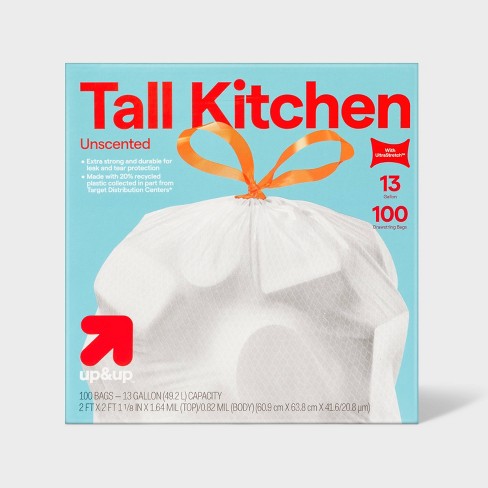 UltraStretch Tall Kitchen Drawstring Trash Bags - Unscented - 13 Gallon - up&up™ - image 1 of 4