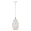 Livex Lighting Charlton 1 - Light Pendant in  White/Brushed Nickel - 2 of 4