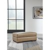 Signature Design by Ashley Contemporary Lombardia Ottoman Leather Tumbleweed - 2 of 2