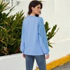Anna-Kaci Women's Casual Sequin Ballon Long Sleeve Blouse Loose Round Neck Matching Top Party - 4 of 4