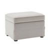 24" Wide Rectangle Storage Ottoman - WOVENBYRD - 2 of 4