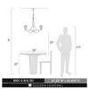 Golden Lighting Parrish 5-Light Chandelier in Matte Black with Seeded Glass - 4 of 4