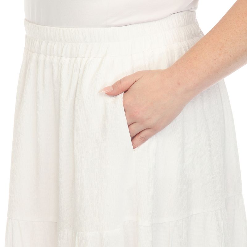 Plus Size Pleated Tiered Maxi Skirt, 4 of 6