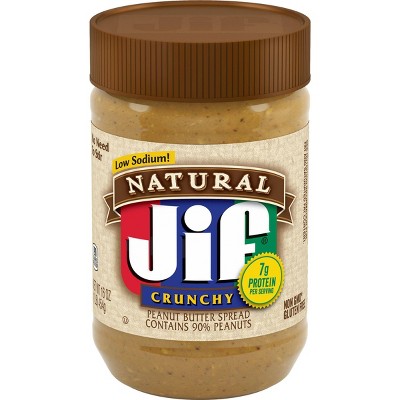 Jif Natural Crunchy Peanut Butter - 16oz