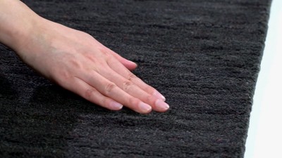 Himalaya Blue Hand-Knotted Wool Area Rug, 5' x 8'