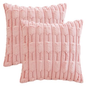 REGALWOVEN Solid Luxury Soft Plush Throw Pillow Covers for Home Decor 16 x 16 Inch 2 Pcs - 1 of 4
