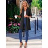 INSPIRE CHIC Women's 2 Pcs Zip Waffle Robes 3/4-Sleeve Bathrobe Knee-Length Housecoat Short Sleepwear with Pockets - 3 of 4