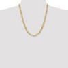 Black Bow Jewelry Men's 6.25mm, 14k Yellow Gold, Flat Figaro Chain Necklace - 2 of 4