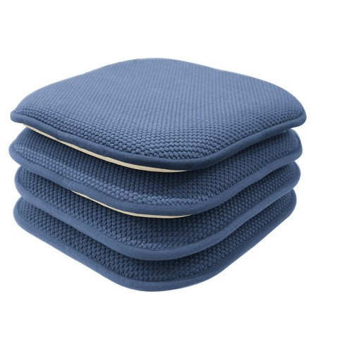 Fluffy Memory Foam 16 x 16 Non Slip Chair Cushion Pad 6 Pack - Teal