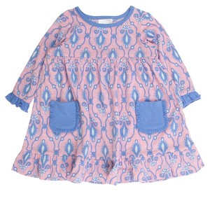 RuffleButts Girls Ruffle Pocket Pajama Night Gown - 1 of 2