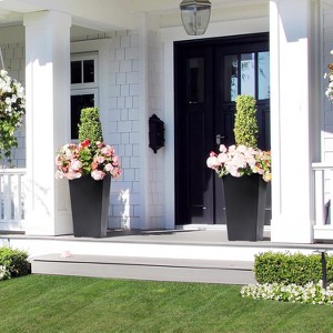 Coucheta 16/22.4" Self-Watering Planter Set of 2 with Water Monitor & Shelf, Indoor/Outdoor Automatic Watering Plant Pots - 1 of 4